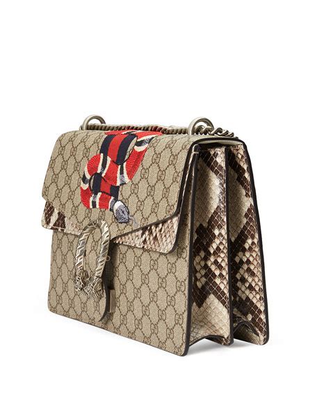 gucci black snakeskin bag|gucci dionysus snake bag.